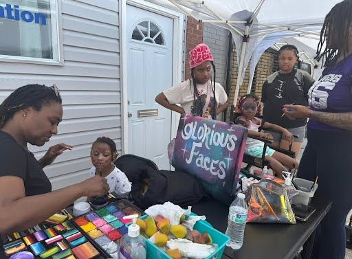 Community face painting event