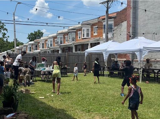 Large community gathering outdoors